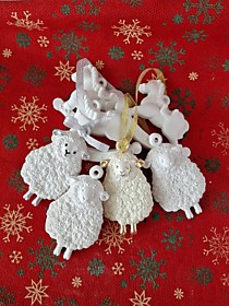 Овечка на елку 2Д -  9.5 см.